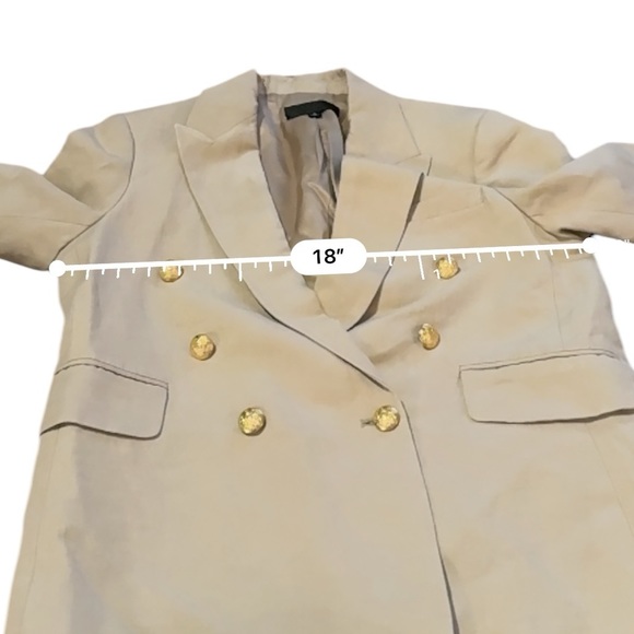 Nili Lotan Henry‎ Khaki Double-Breasted Button Placket Blazer Sz 4 - Picture 13 of 14